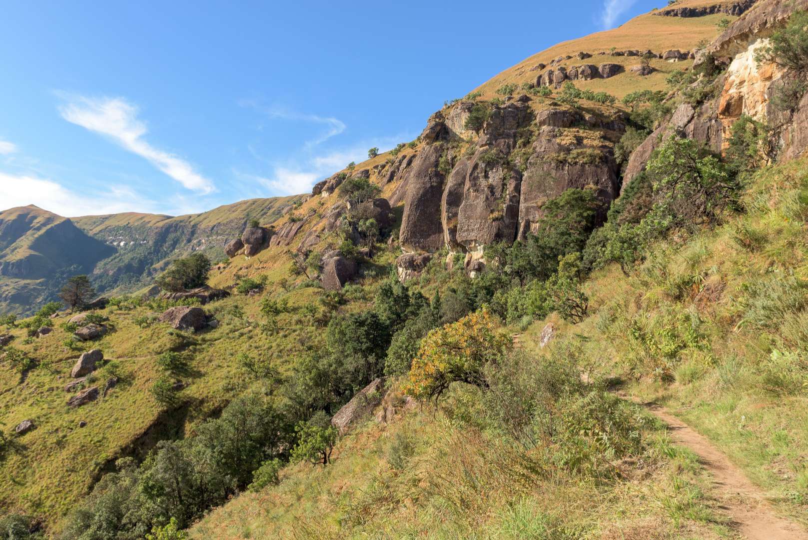 Einsame Drakensberge: Wanderweg zur Sphinx