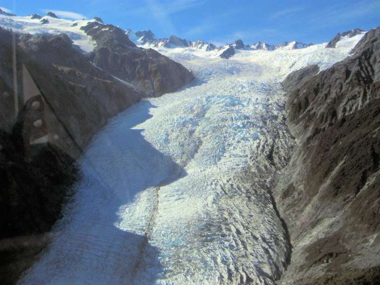 Franz-Josef-Gletscher aus dem Helikopter