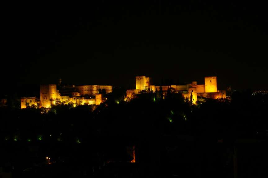 Abendlicher Blick auf die Alhambra