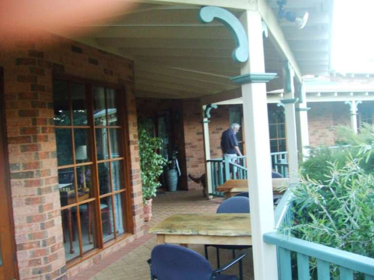 Frühstücksterrasse Pinda Lodge