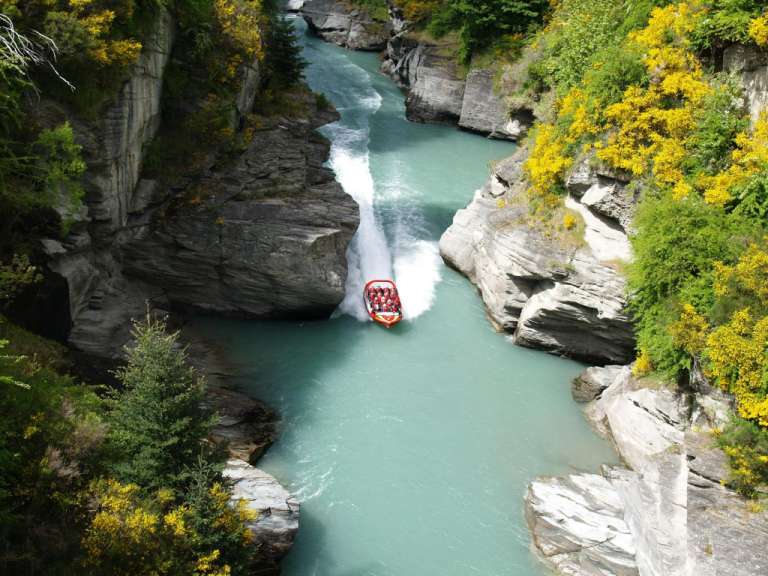 Jet-Boat auf dem Kawarau-River, Nähe Queenstown