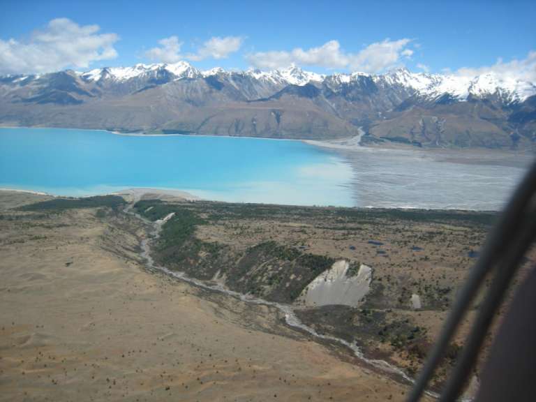Lake Pukaiki Blick aus dem Helicopter