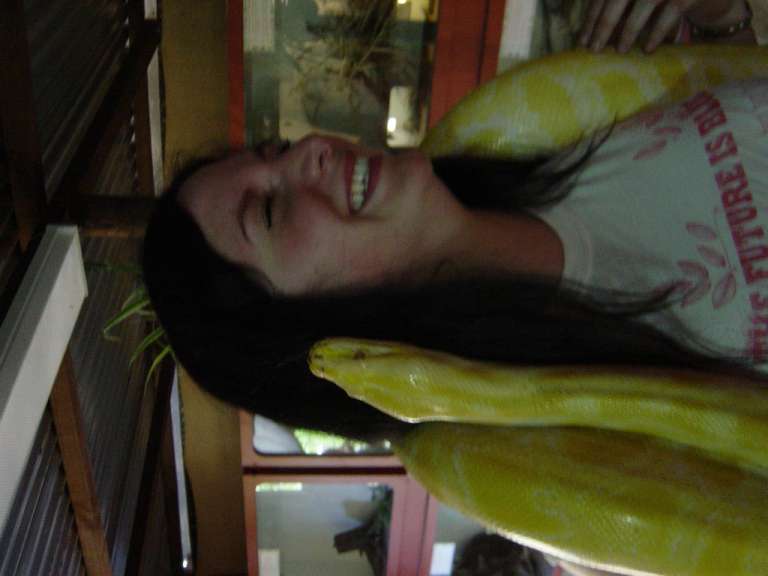 Antje in einer Reptil Farm bei ADDO