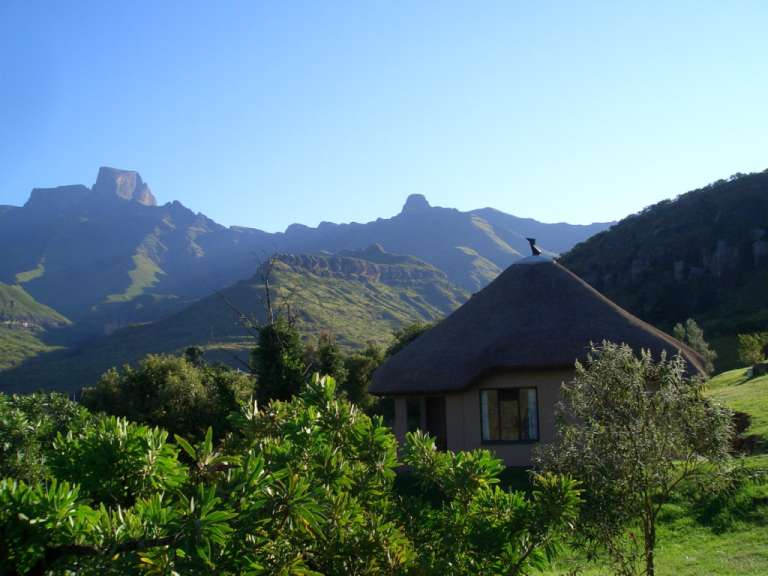 Ausblick vom Thendele Camp in den Drakensbergen