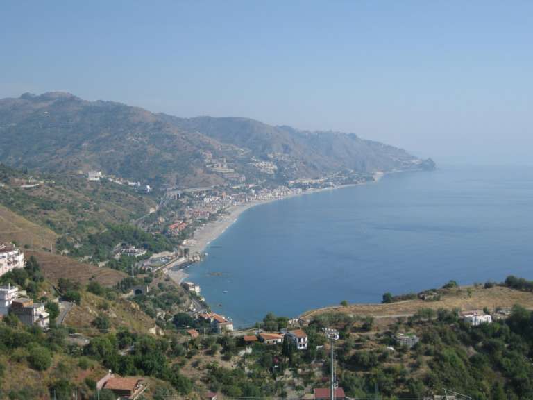 Ausblick von unserem Zimmer in Taormina