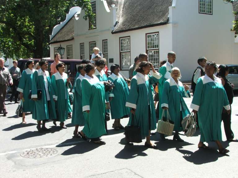 Der Kirchenchor in Stellenbosch
