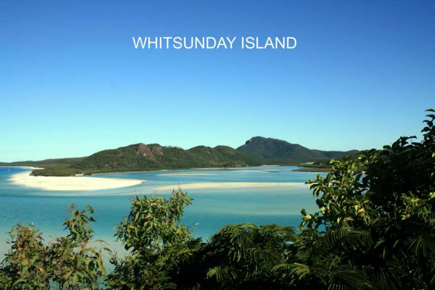 Ein Bild einer Insel mit dem Titel whitsunday island