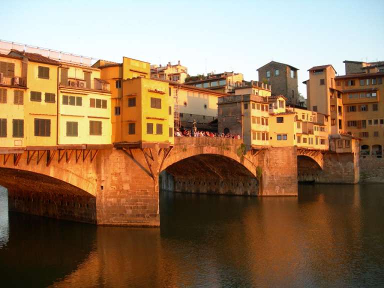Florenz - Ponte Vecchio im Abendlicht
