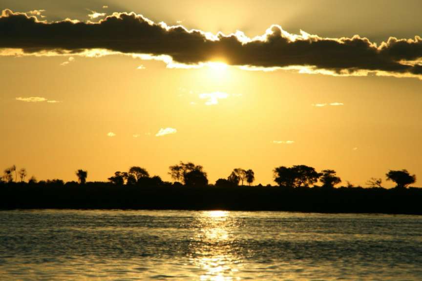 Sonnenuntergang am Chobe River