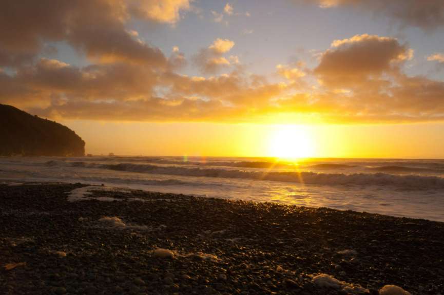 Sonnenuntergang bei Greymouth