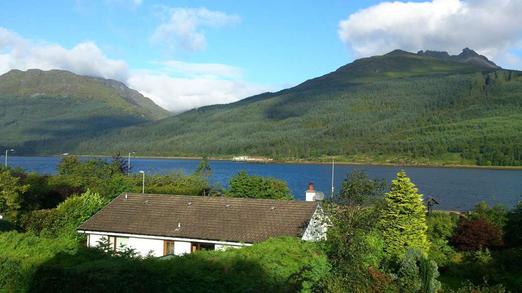 Aussicht aus unserer Unterkunft in Arrochar 