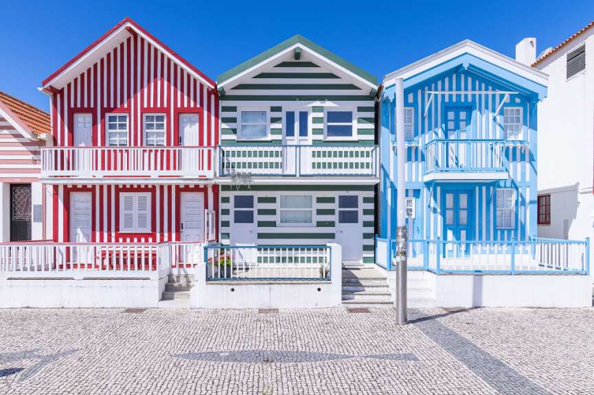 Ehemalige Fischerhütten am Strand