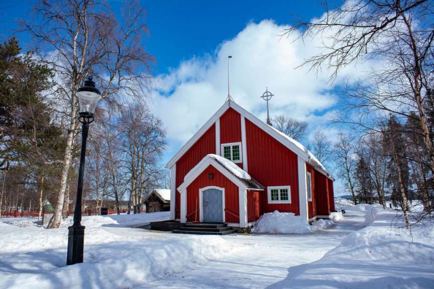 Holzkirche in Jukkasjärvi