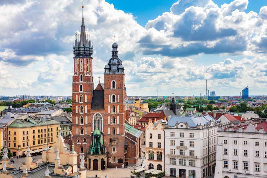 Marienkirche in der Altstadt von Krakau