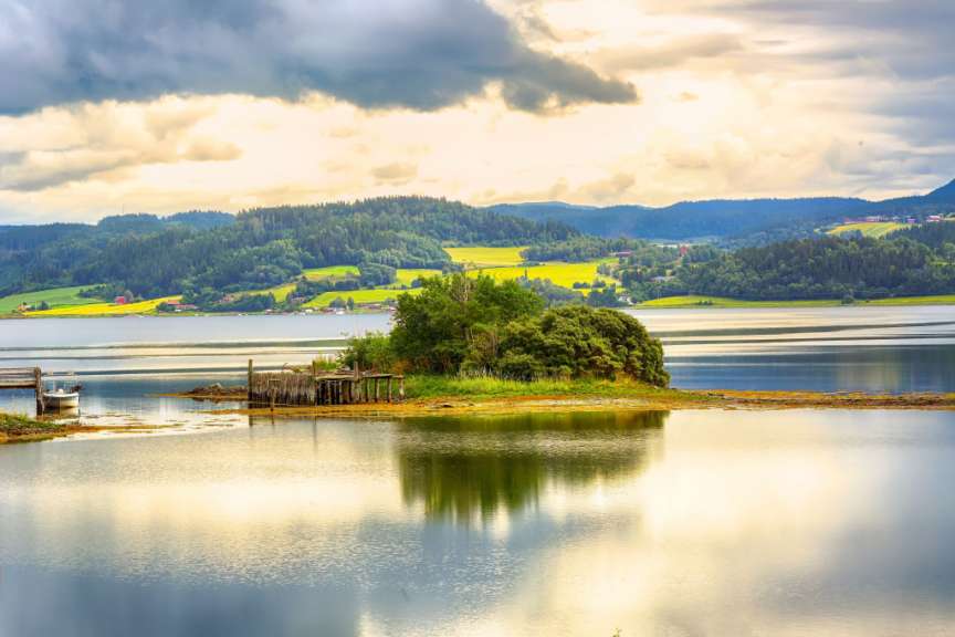 Die Kulturlandschaft von Inderøy entdecken: Goldener Umweg