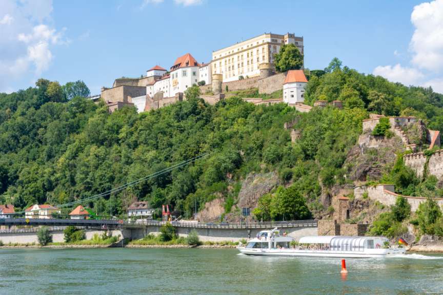 Bester Blick auf die Donau: Veste Oberhaus