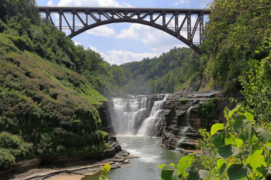 Upper Falls und Genesee Arch Bridge