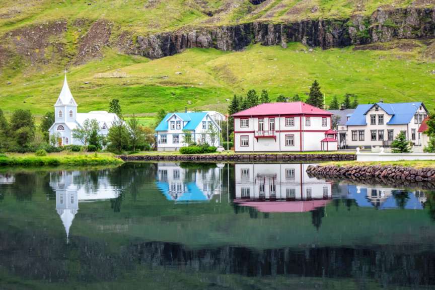 Blick auf Seydisfjordur