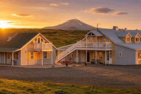 Mit Blick auf den Vulkan Hekla: Hotel bei Hella