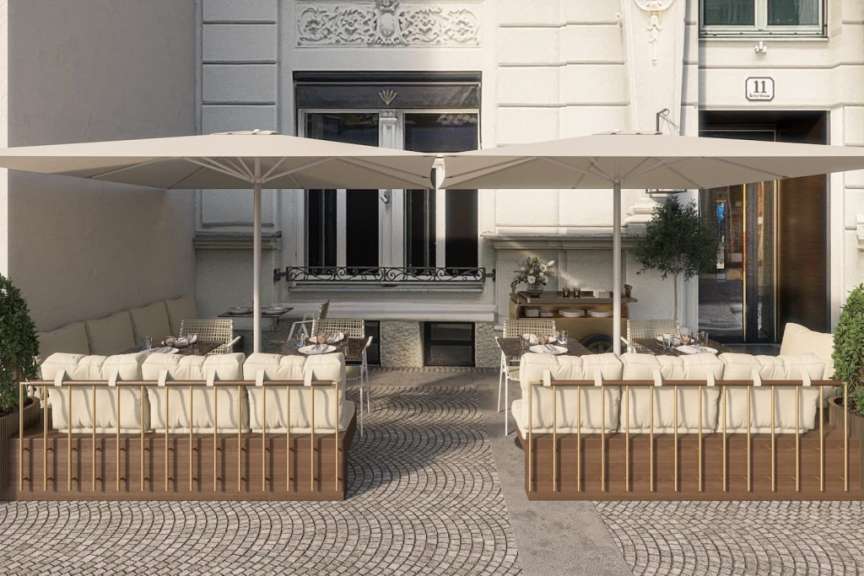Terrasse mit Lounge-Area