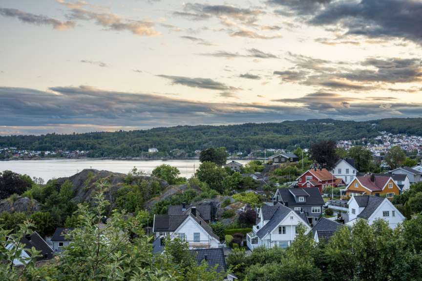 Moderates Küstenklima: Larvik