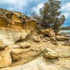 Sandsteinklippen im Lime Bay State Reserve