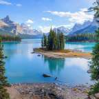 Wahrzeichen der Rockies: Maligne Lake