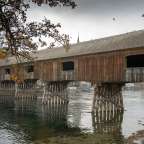 Zwischen Schweiz und Deutschland: Holzbrücke von Gailingen
