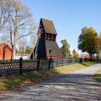 Hölzerner Glockenturm der Ljusnarsberg-Kirche