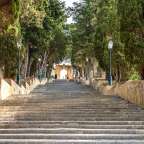 Treppe auf den Puig de Sant Salvador