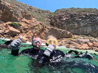 Schwimmen mit den Robben, sehr schön und spannend