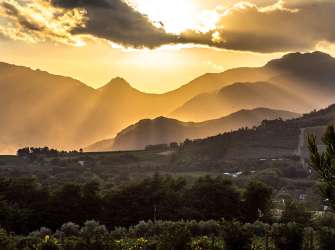 Abendstimmung im Chanteclair Guesthouse
