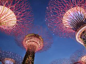 Garden Rhapsody Lichtshow Singapur