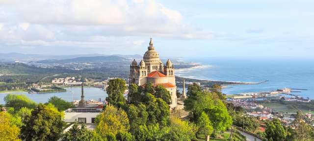 Blick auf Basilika Santa Luzia: Viana do Castelo