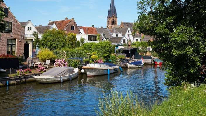 Aussicht auf das Dorf Breukelen