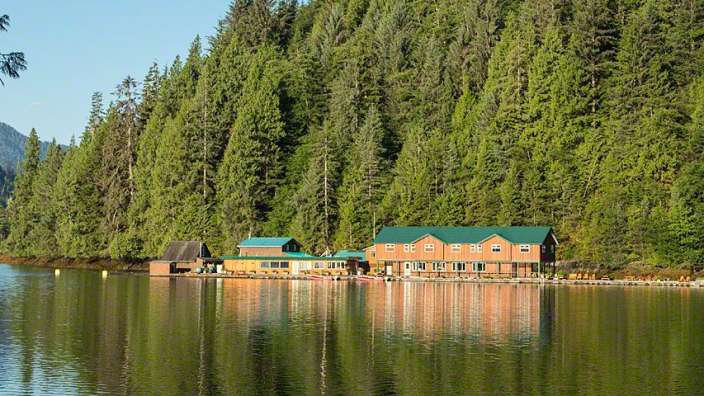 Ruhe und Einsamkeit: Lodge in British Columbia