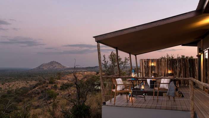 Weiter Blick: Camp im Tarangire Nationalpark