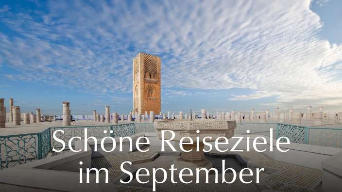 Ein Bild einer Moschee mit der Aufschrift schöne reiseziele im september