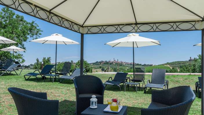 Loungemöbel im Garten