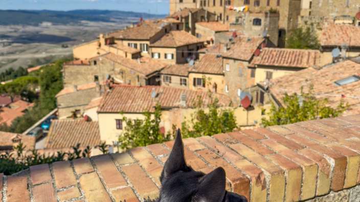 Schöne Aussicht auf Volterra