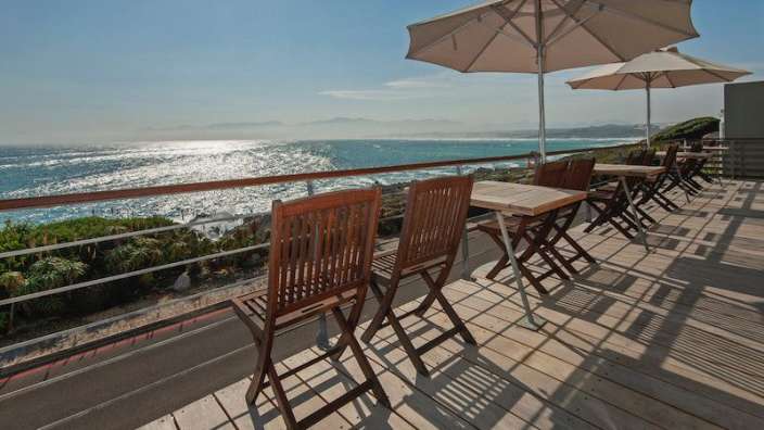 Balkon mit Meerblick: Haus über der Walker Bay