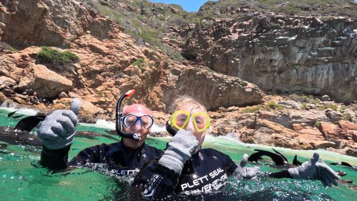 Schwimmen mit den Robben, sehr schön und spannend