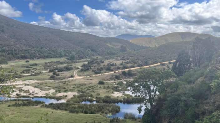 Bottlierskop: Blick von der Terrasse des Restaurants 