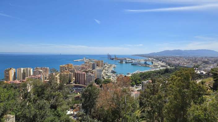 Blick auf Malaga