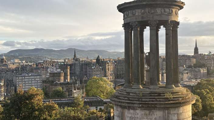 Auf dem Calton Hill in Edinburgh gleich am 1. Abend